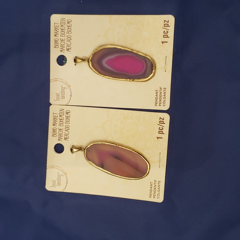 New Natural stone pendant 2 for 1price
